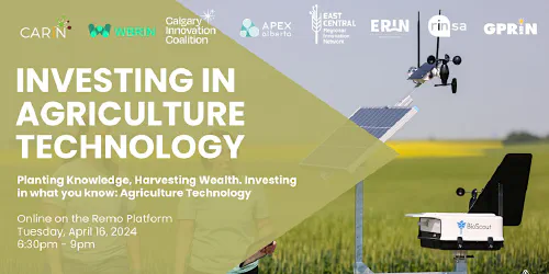 Registration page for "Investing in Agriculture Technology" event.